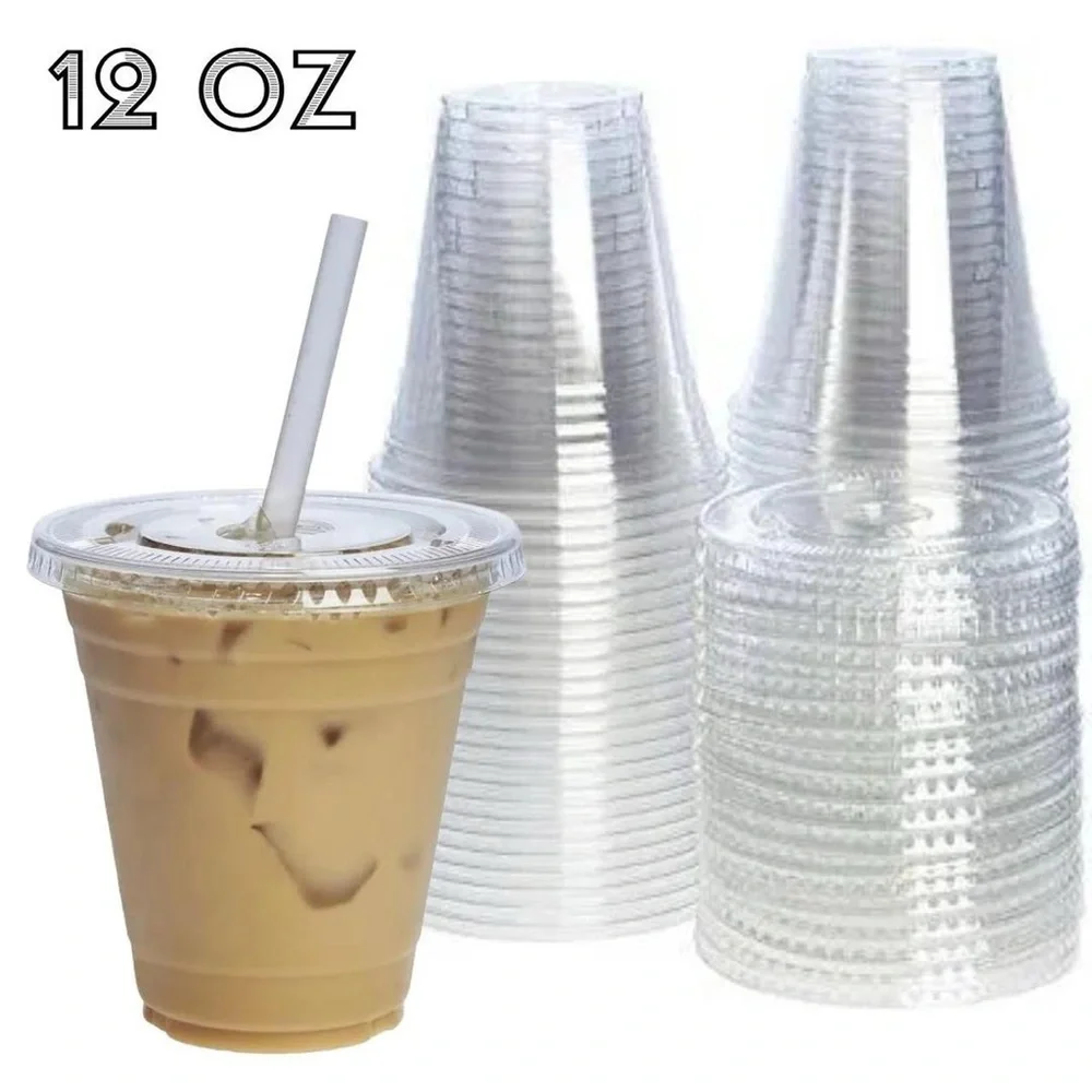 Plastic Cups & Lids Set